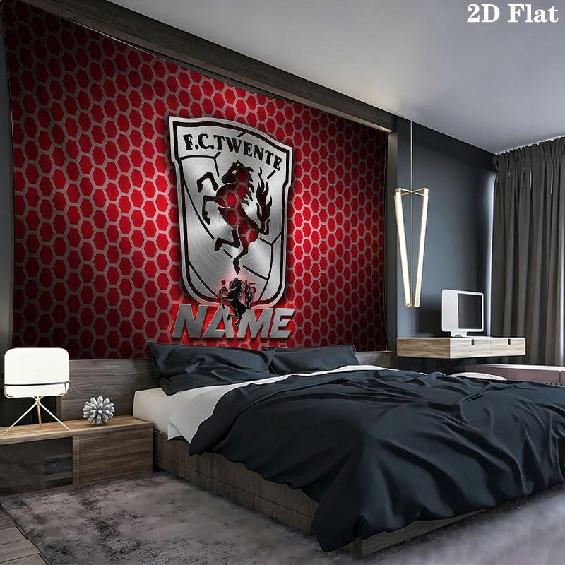 Custom Name,FC Twente Wall tapestry, aesthetic printed fabric blanket, suitable for bedroom, living room, and home decor.