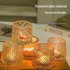 European Style Thickened Transparent Glass Candle Holder Ornament