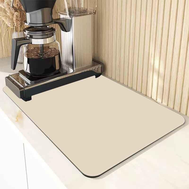 Dish Drying Mat Kitchen Countertop Mat Household Tableware Drain Mat Cup Bowl Plate Drying Placemat Non-Slip Mat Home Supplies