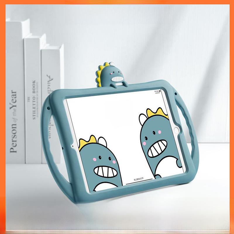 iPad 9/Air 4 Silicone Protective Case with Pen Slot - Cartoon Design for 10.9-inch, 10th Gen, and Mini 5/6 Tablets