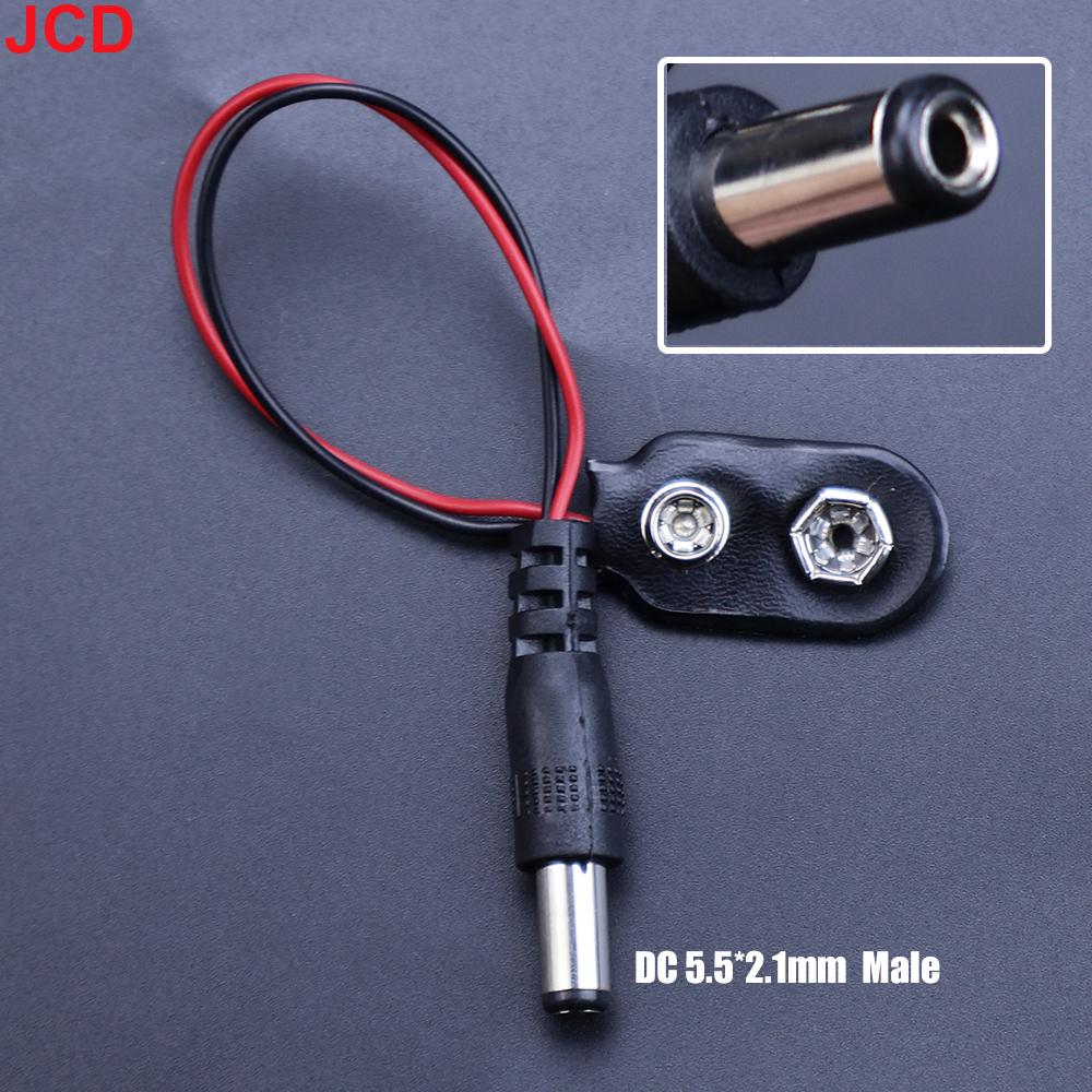 5pc 9V Battery Connector Power Clips DC Jack Male Female Alligator Snap Adapter Wire Holder Cable 9 Volt Lead Socket Plug Barrel