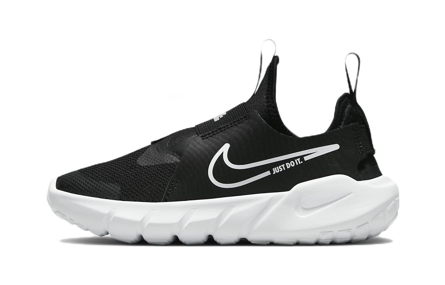 

Nike Flex Runner 2 Synthetic Leather Slip Resistant Cushioning Abrasion Resistant Low top Kids Running Shoes Black DJ6040-002 28