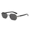 Trend infinity polygonal glasses gradual change simple light luxury sunglasses color-changing glasses bag flower stand sunshade sunglasses versatile