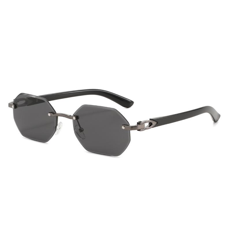 Trend infinity polygonal glasses gradual change simple light luxury sunglasses color-changing glasses bag flower stand sunshade sunglasses versatile