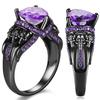 Goth Rings for Women Skeleton Punk Skull Ring Devil Wings Men's Jewelry Vintage Gothic Accessories Halloween Party