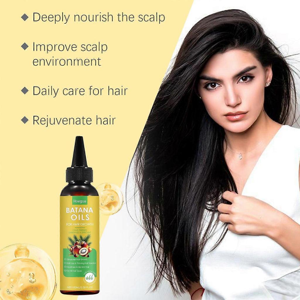 Hoegoa Batana Hair Oil Nourishes Scalp, Smooths Hair, Adds Shine, Repairs Frizz, Hair Care Essential Oil