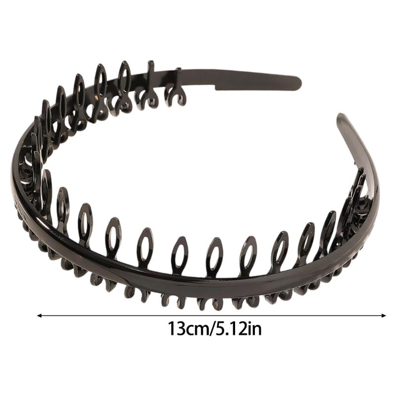 5PCS Antislip Teeth Hairband Set Fashionable Head Accessories With Strong Grip Teeth For Face Washing Various Occasion