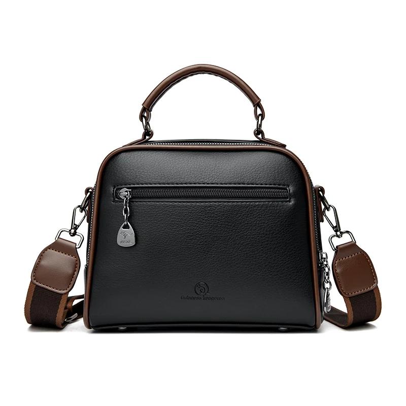 Soft Leather Bag for Women Multi Pockets Bottom High Quality Luxury Designer Shoulder Bag Crossbody Sac Fashion