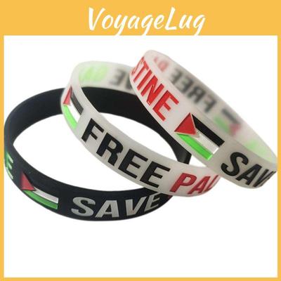 Silicone Palestine Free Wrist Band  Bracelet Palestinian Flag Plo Gaza Parade