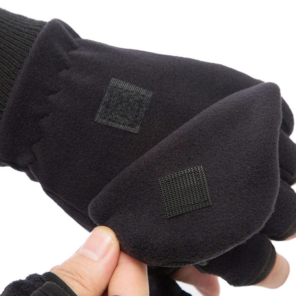 1 Pair Woman Man Unisex Cold Winter Glove Portable Half-finger Mitts Windproof Fingerless Skiing Gloves Sporting Camping