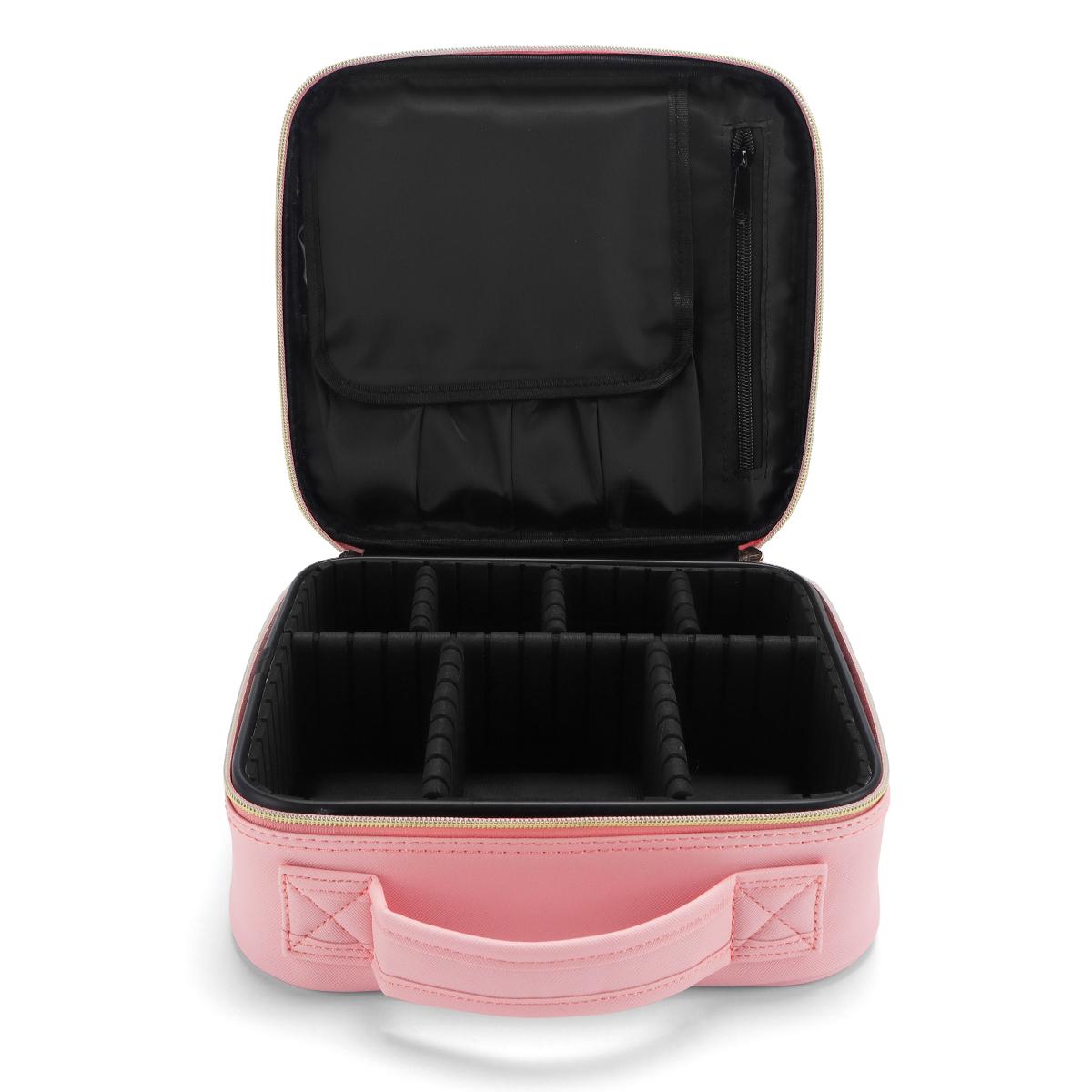

1 шт. новая косметичка для женщин, качественный водонепроницаемый дорожный футляр для макияжа, большая вместимость, косметическое хранилище, аксессуары для инструментов художника красоты розовый