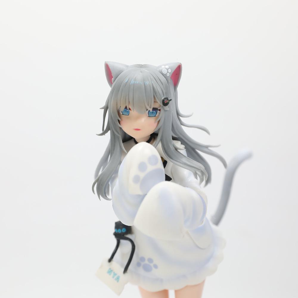 Katzenmädchen Figur Anime Mädchen PVC Actionfigur Spielzeug Nachoneko Kanal Spiel Statue Sammlermodell Puppe Geschenk