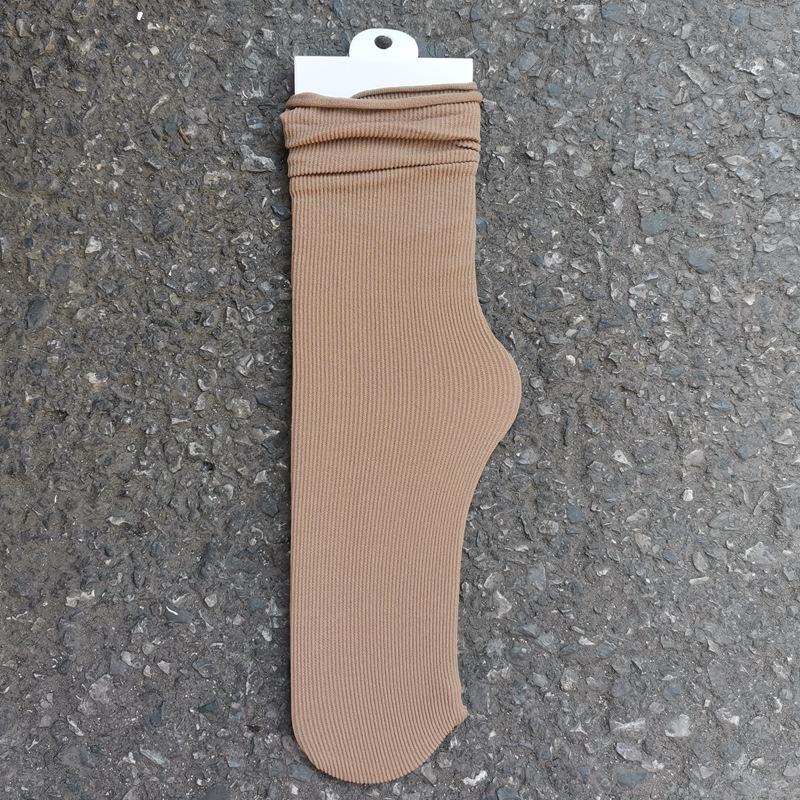 Spring/Summer Breathable Cotton Socks: Thin, Anti-Pilling, Seamless Postpartum Comfort, Solid Color, Casual Fashion