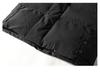 Men's Winter Hooded Mid-length Cotton-padded Jacket - Thick, Loose-fit Outerwear.
