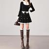 2026 Spring Women's High-Waist Sweet Butterfly Embroidery Pleated Short Skirt