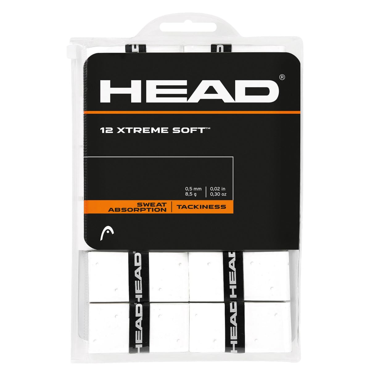 

HEAD Uni Adult 12 Xtremesoft Grip Tape White Standard Size