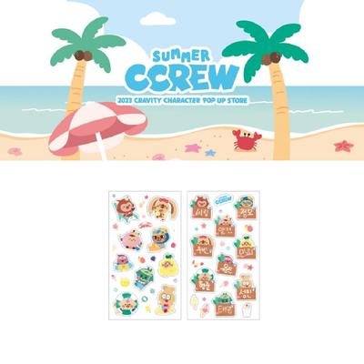 Ön sipariş verin 2023 CRAVITY POP-UP Store CCREW Çıkartma Seti