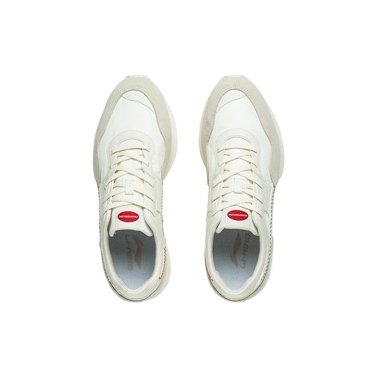Li Ning CF Forest Woven Abrasion Resistant Breathable Low Top Sports Casual Shoes Women's Cream White AGCT174-1