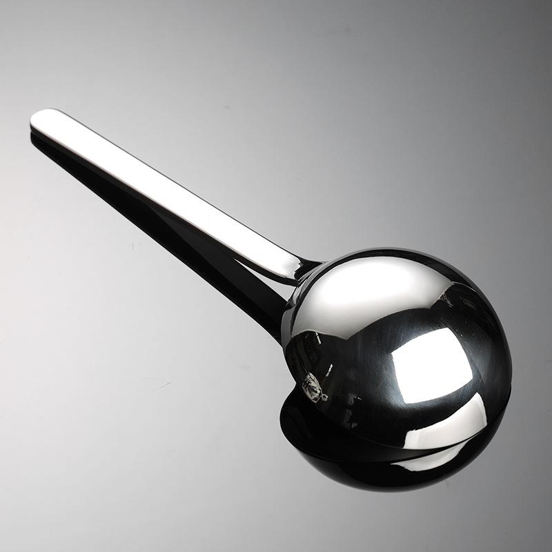 304 Stainless Steel Rice Spoon Heavy Korean Large Round Head Spoon Internet Celebrity Big Head Porridge Spoon Hotel Tableware