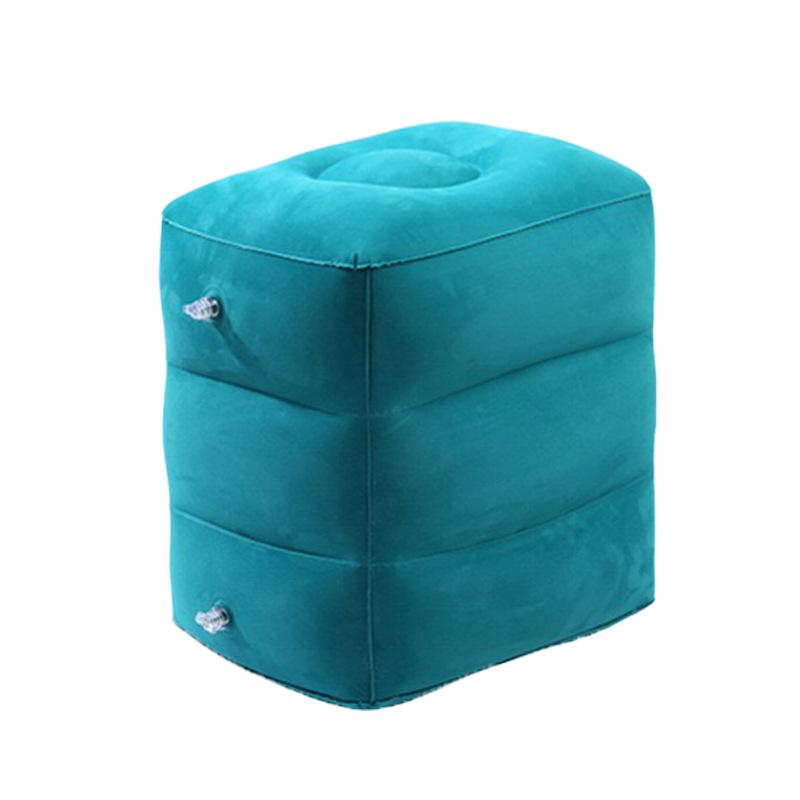 Cuscino per Piedi Gonfiabile in PVC Floccato - Cuscino da Viaggio Pieghevole per Tempo Libero all'Aperto