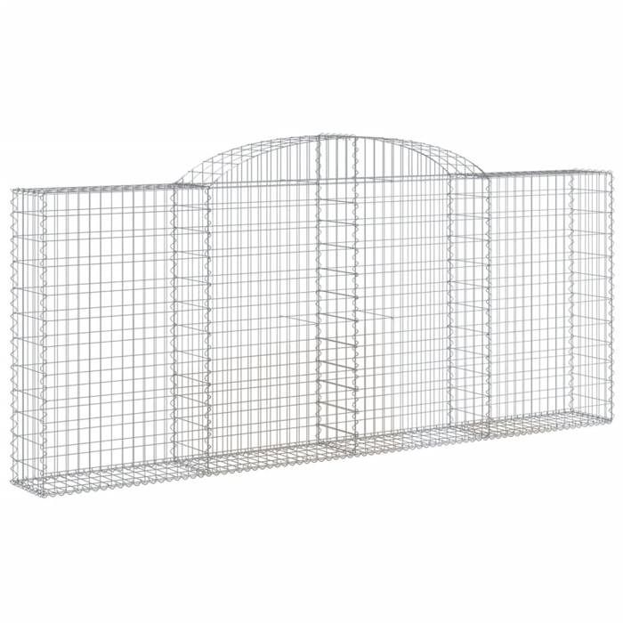VidaXL Arched Gabion Baskets 5 Pcs 300x30x120/140 Cm Galvanized Iron, Gabion, Gabion Cage, Gabion Wall Basket, Wall 3146542