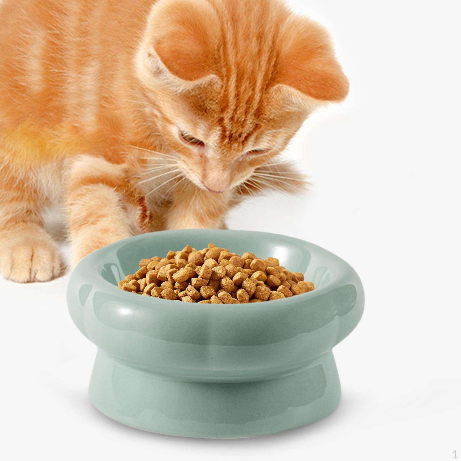 Cat Food Bowl Bowls for And Water Non Slip Neck Protection Raised Dogs Cats 180ML