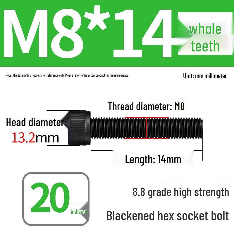 8.8 High-Strength Socket Head Cap Screw Bolt (M4-M20)