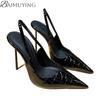 Summer High Heels Sandals Pointed Toe Shoes Women Sexy Slippers 2025 Trend Dress Stilettos Pumps Brand Elegant Zapatos De Mujer