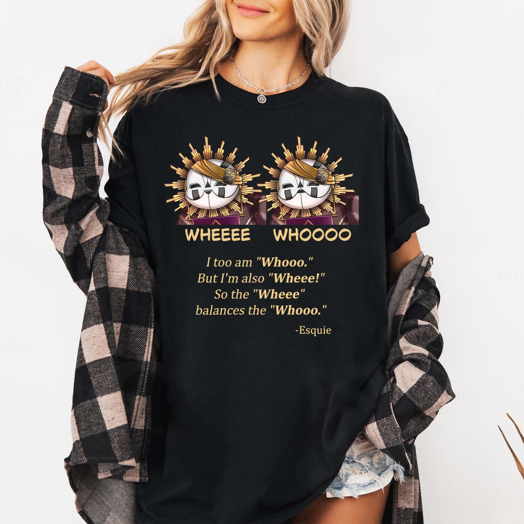 Wheee Whooo Game Pattern Printed Tshirt for Womens SpringSummer Fashion Trend Pure Cotton Top Neutral Short Sleeve Tshirt S