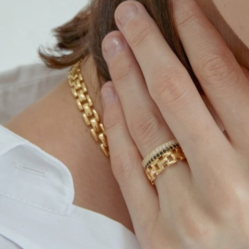 aphrose square chain ring