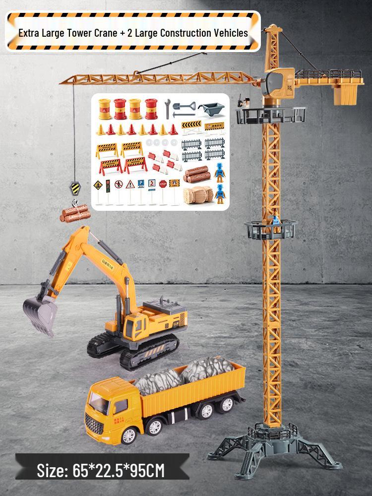 Extra Large Alloy Toy Construction Crane for Kids, Age 6+