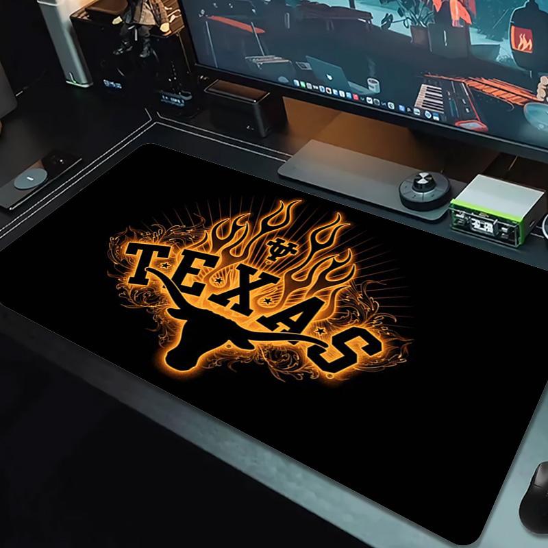 Texas Longhorns Color Mouse Pad Large Gaming Table Cushion Non-slip Laptop Tablet Big Mousepad XXL Mat Mini PC Playmat With Lock edge
