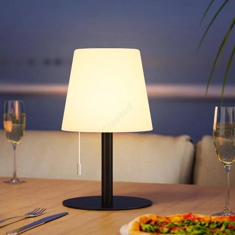 Simple LED Drawstring Adjustable Color Changing Small Desk Lamp USB Charging Bedroom Bedside Lighting Restaurant Atmosphere
