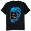 Baseball Catcher Mask Ice Cream Drip Youth Player T Shirt Vintage Washed Versatile Slightly Graphic Breathable