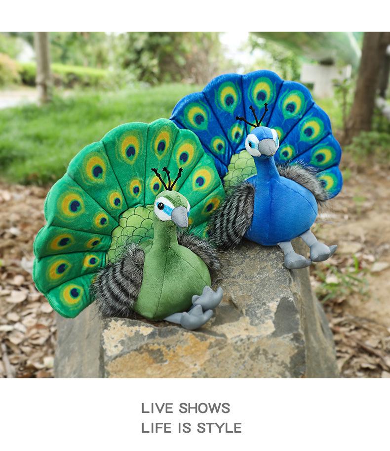 Peacock Plush Toy Doll - Zoo Souvenir for Kids