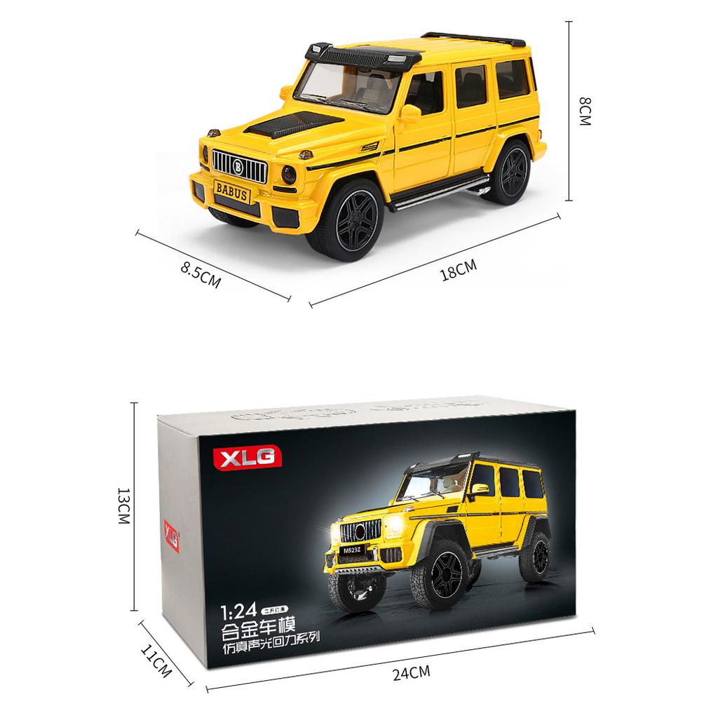 Model auta Benz G65 v měřítku 1/24, stahovací autíčko se zvukem a světlem pro děti Batole Kluci Dívčí Dárková kolekce