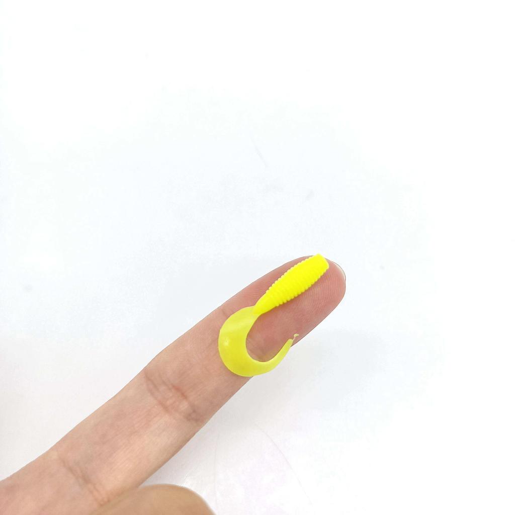 DUODUOYU 10PCS Small Soft Lure 28mm/35mm Artificial Swimbait Jig Silicone Single Tail Pesca Artificial Fishing Lures