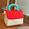 House-shaped Cute Cabin Makeup Bag Kawaii Portable Storage Bag Handheld Cosmetic Case  Toiletry Bag