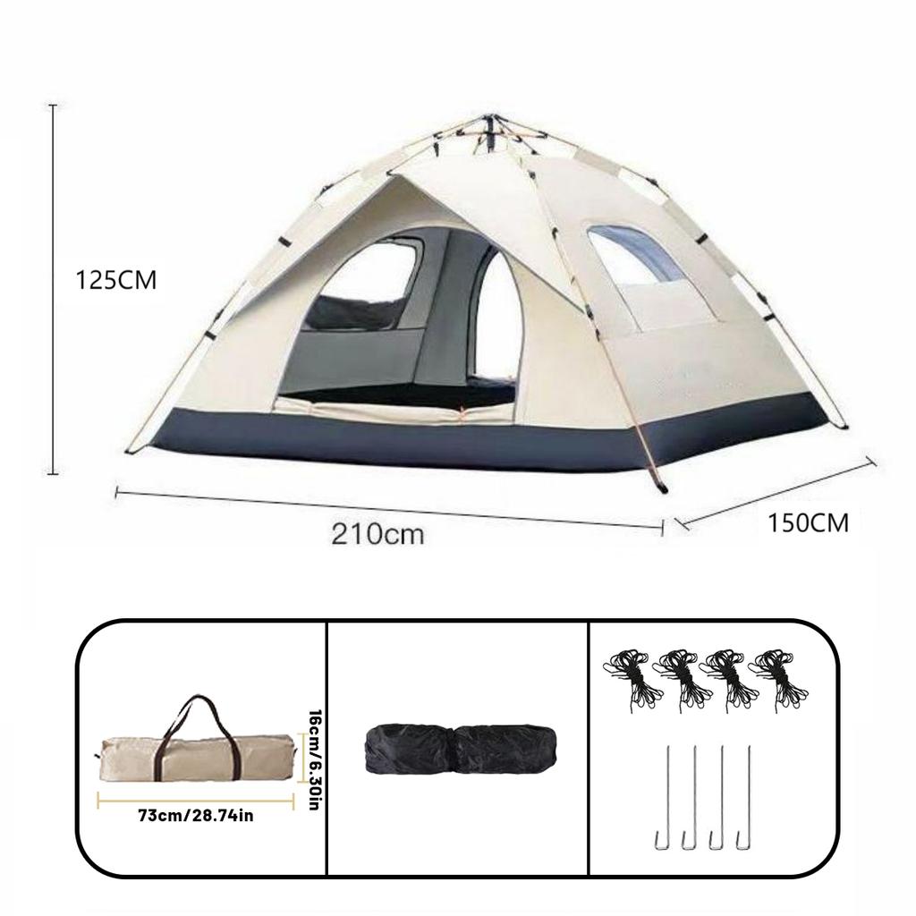 Outdoor Automatic Quick-opening Tent Automatic Rainproof Sunshine-proof Tent Fishing Beach Sunshine Shelter 4 Person Tents