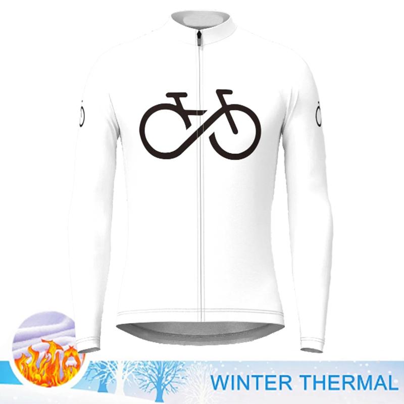 Bicycle Wear 2025 Winter Warm Jacket Men Cycling Clothes Thermal Fleece Long Sleeve Shirts Maillot Ciclismo Mountain Bike Clothing