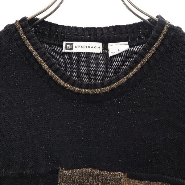 BACHRACH 90s Old Long sleeve knit L Black series sweater Men's Used