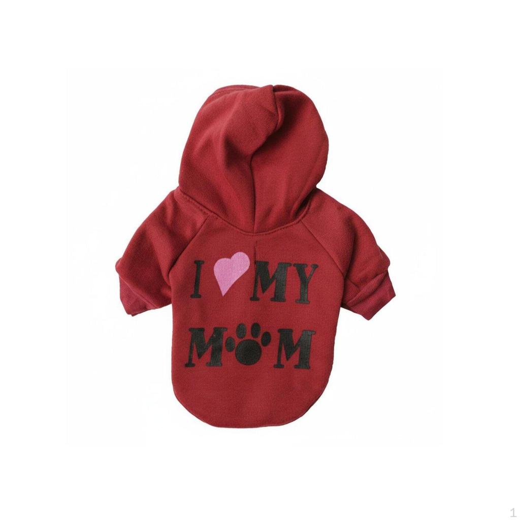 Dog Hoodie Warm Hooded Sweater Machine Washable Fleece Pet Pullover for Dogs, Young Cold