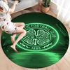 Celtic FC Wappen Benutzerdefinierter Name Runder Teppich Teppich für Wohnzimmer Schlafzimmer Sofa Spielzimmer Dekor Rutschfeste Bodenmatte