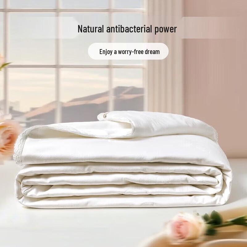 FUANNA Mulberry Silk Cotton Jacquard Summer Quilt 230x229cm