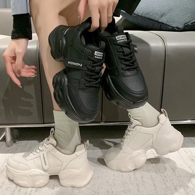 Small man inner height increase dad shoes women 2025 new spring and autumn muffin thick-soled Korean version sports shoes light casual shoes