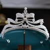 DIEZI Luxury Crystal Pearl Crown Bridal Hair Accessories Elegant Korean Queen Tiaras Diadem Girls Wedding Party Dress Headbands