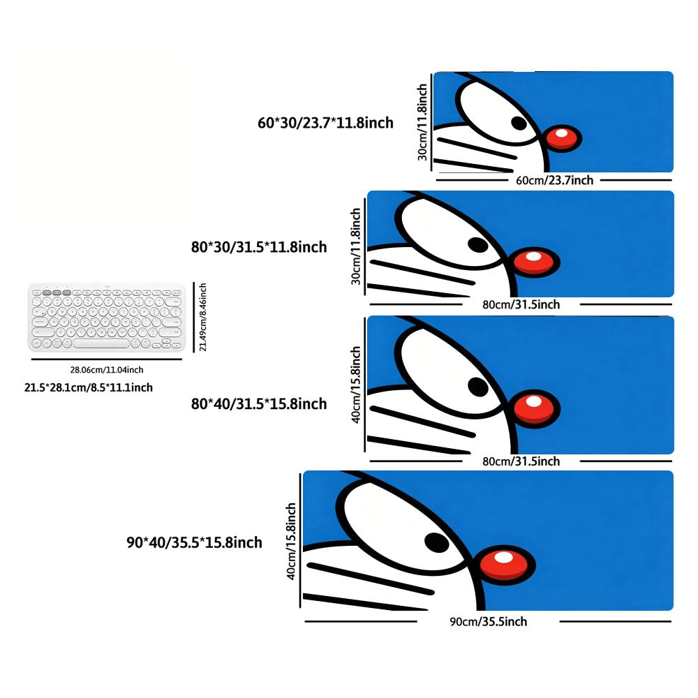 Large Mousepad Dark Monochrome Evil Grin Face Mousepads Keyboard Mat Deskpad Pc Game Art Desk Mats For Office Laptop Desktop