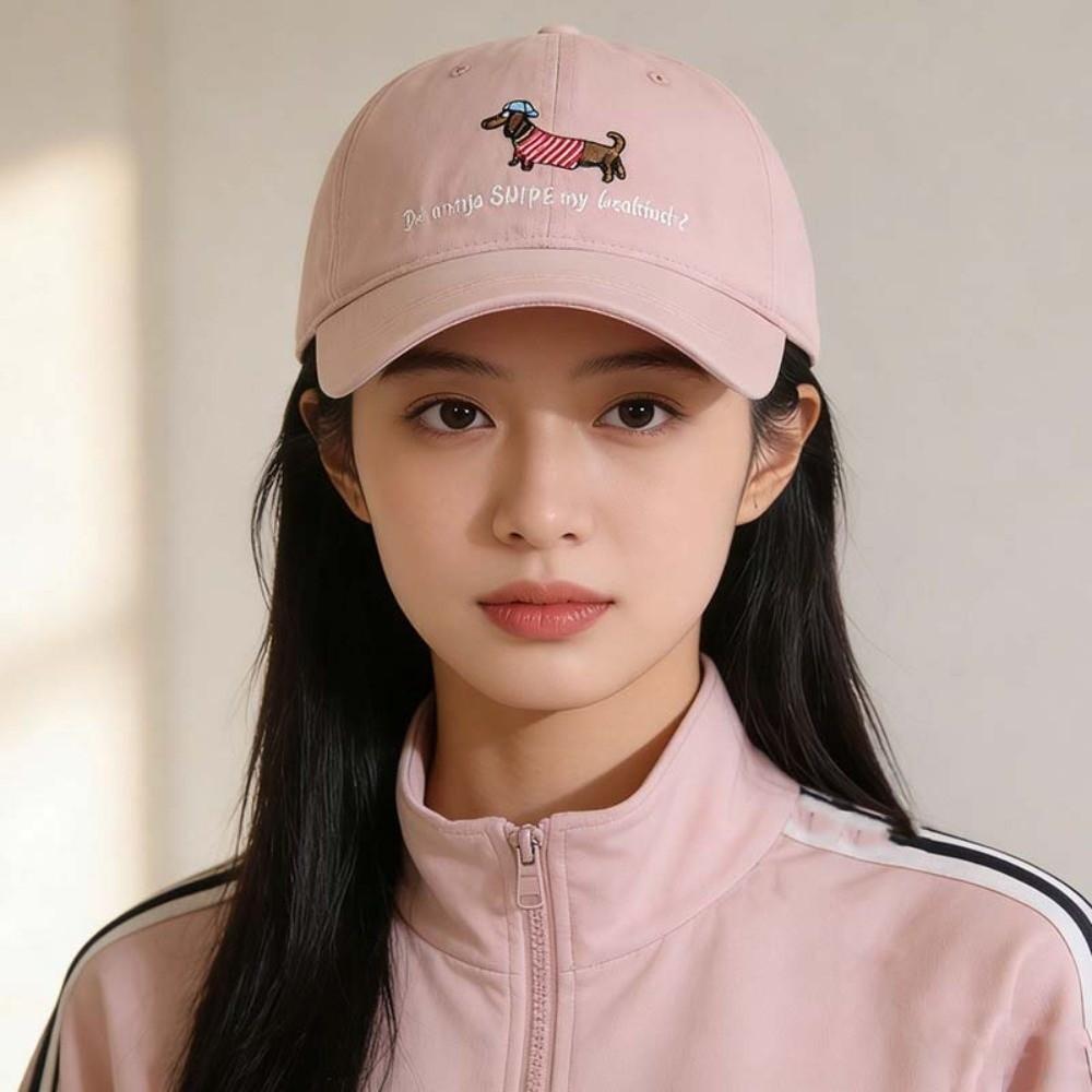 Korean Style Dachshund Baseball Cap Sunscreen Couple Sunshade Casquette Sports