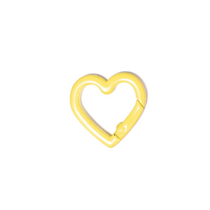 Heart-Shaped Colorful Spring Buckle Keychain DIY Jewelry Accessories