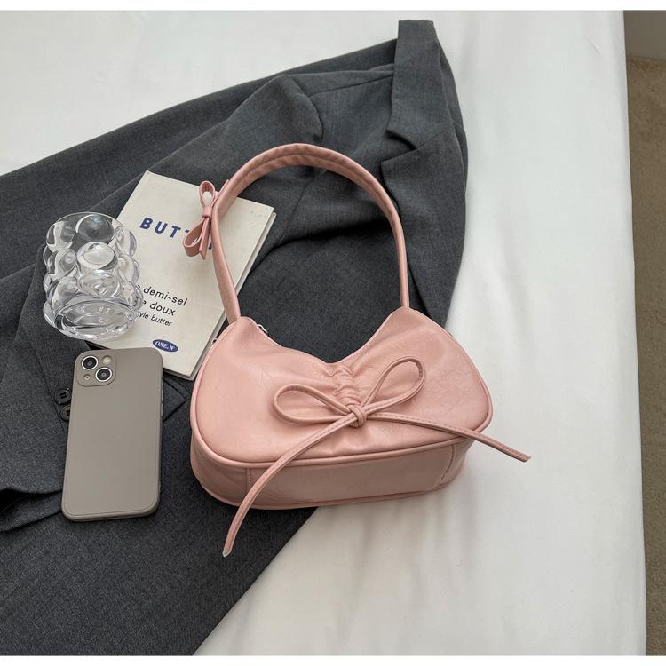 Kleine quadratische Umhängetasche mit Schleife für Damen